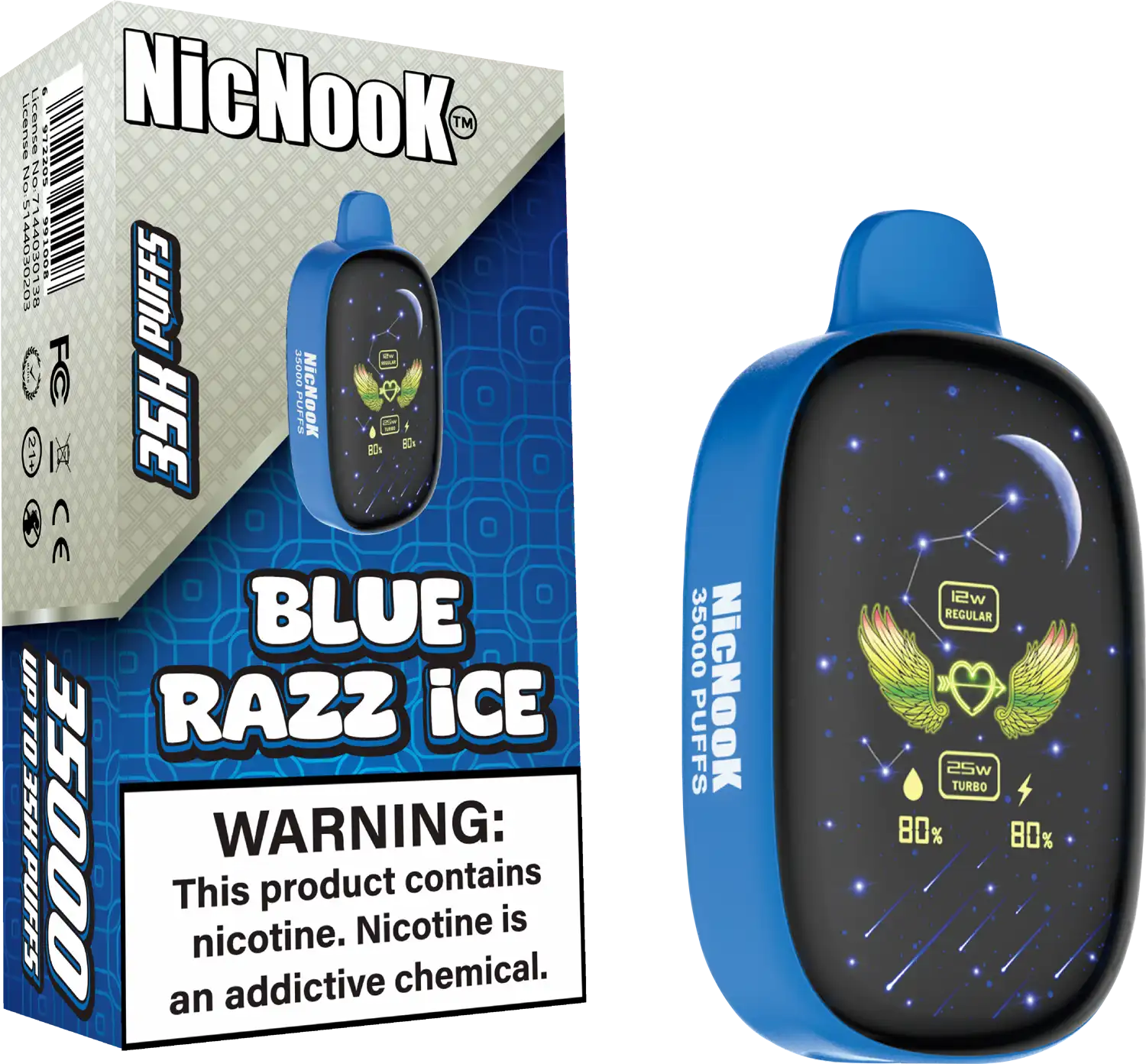 NicNook BLUE RAZZ ICE disposable vape