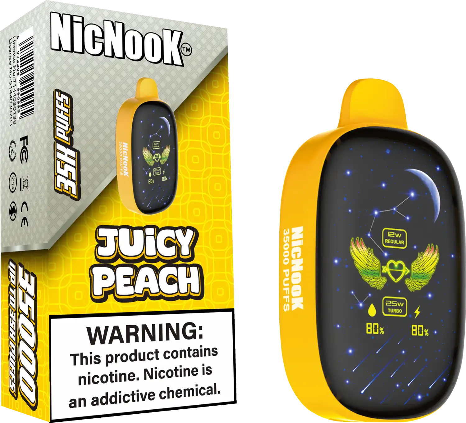 NicNook Juicy Peach Disposable Vape